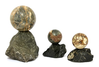 Lot 344 - A trio of grand tour marble balls