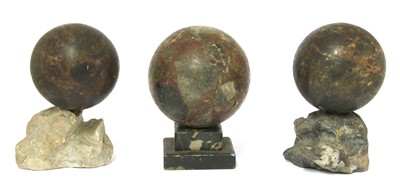 Lot 343 - A trio of grand tour marble balls