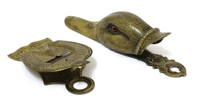 Lot 65 - A bronze letter clip