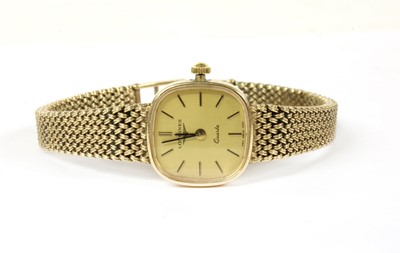 Lot 471 - A ladies' 9ct gold Longines quartz bracelet watch