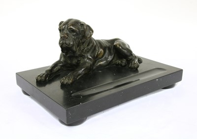 Lot 737 - A bronze inkwell