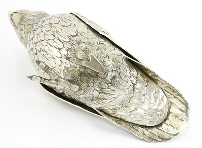 Lot 10 - A Continental silver model of a cockatoo