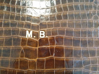 Lot 274 - A Cartier crocodile leather suitcase