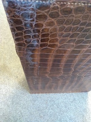 Lot 274 - A Cartier crocodile leather suitcase