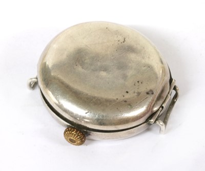 Lot 443 - A sterling silver Wilsdorf and Davis WW1 trench watch
