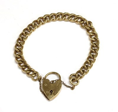 Lot 284 - A 9ct gold curb bracelet