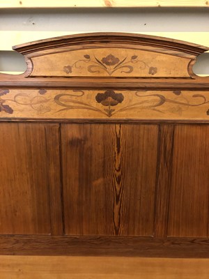 Lot 23 - Two Art Nouveau pine and bird's-eye maple beds