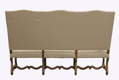 Lot 102 - A French bleached oak three-seater sofa
