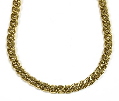 Lot 319 - A 9ct gold hollow double curb link chain