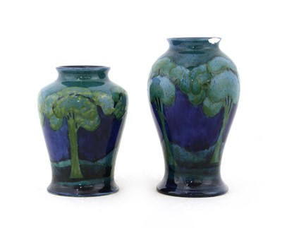 Lot 217 - Two Moorcroft 'Moonlit Blue' vases