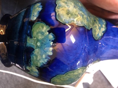 Lot 213 - A Moorcroft 'Moonlit Blue' baluster vase