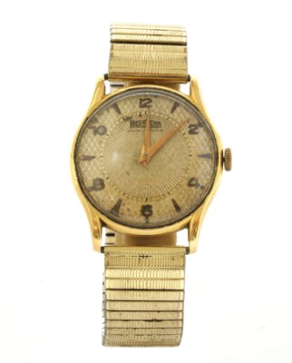 Lot 475 - A gentlemen's gold Herodia mechanical bracelet watch