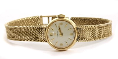 Lot 472 - A ladies' 9ct gold Omega mechanical bracelet watch, c.1970