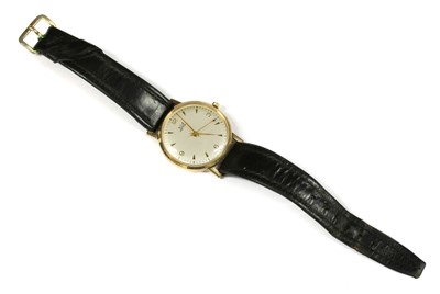 Lot 265 - A gentlemen's gold Smiths Astral mechanical strap watch, c.1970