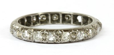 Lot 136 - A white gold diamond full eternity ring