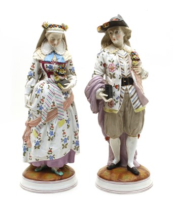 Lot 160 - A pair of Paris porcelain 'Betrothal' figures