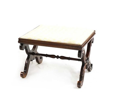 Lot 779 - An 'X' Regency/William IV  frame stool