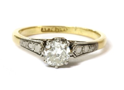 Lot 210 - A gold single stone diamond ring