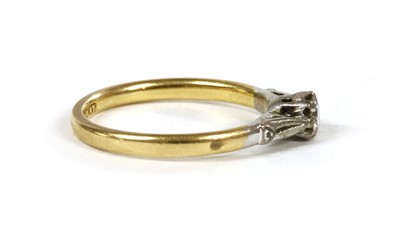 Lot 155 - A gold single stone diamond ring