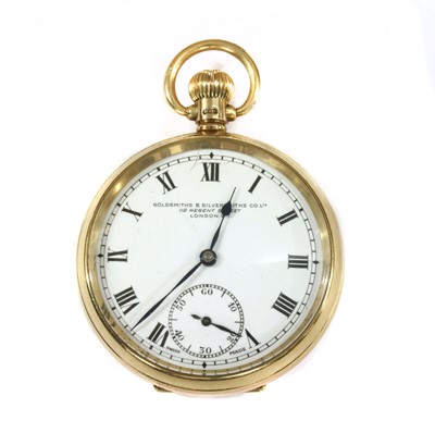 Lot 435 - A 9ct gold top wind open-faced pocket watch