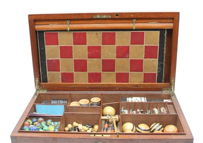 Lot 306A - A Victorian mahogany games compendium
