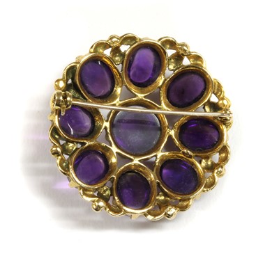 Lot 118 - A 9ct gold amethyst brooch