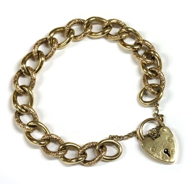 Lot 283 - A 9ct curb link bracelet, c.1970