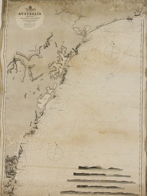 Lot 256 - Three hydrographic charts of of Australia