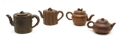 Lot 102 - A collection of four Chinese Yixing zisha teapots