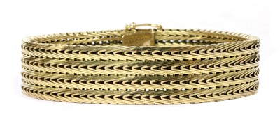 Lot 189 - A 9ct gold bracelet, c.1960