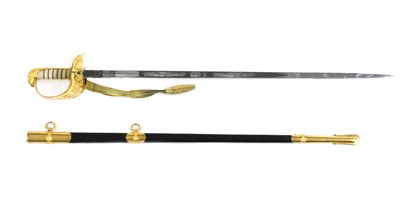 Lot 804 - An Elizabeth II RAF dress sword, scabbard and ribbon