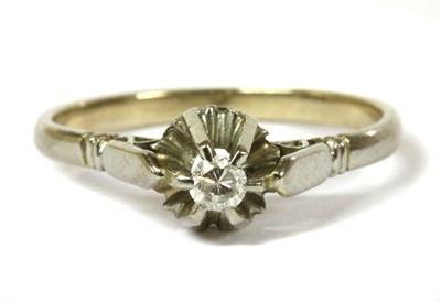 Lot 105 - A white gold single stone diamond ring