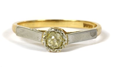 Lot 170 - A gold single stone diamond ring