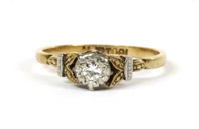 Lot 177 - A gold single stone diamond ring