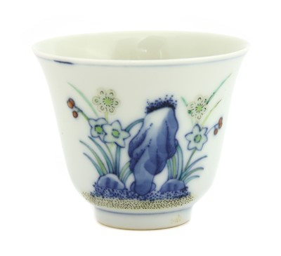 Lot 127 - A Chinese doucai 'month cup'