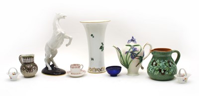 Lot 206 - A collection of Austrian porcelain and enamel wares