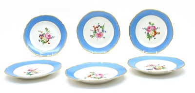 Lot 366 - A set of twelve late 19th century Berlin porcelain cabinet plates