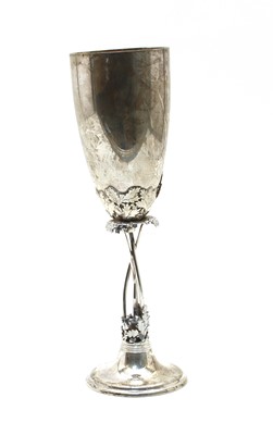 Lot 19 - A Continental 835 standard silver goblet