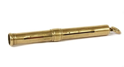 Lot 420 - A 9ct gold propelling pencil, by Sampson Mordan & Co