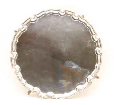 Lot 81 - A large silver salver