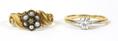 Lot 207 - A gold single stone diamond ring