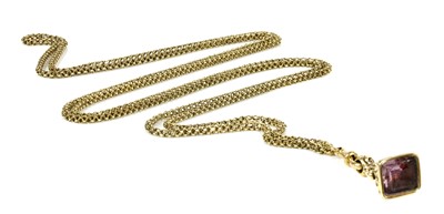 Lot 475 - A Regency or early Victorian gold guard chain