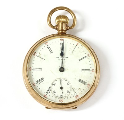 Lot 440 - A 9ct gold top wind open-faced Waltham pocket watch