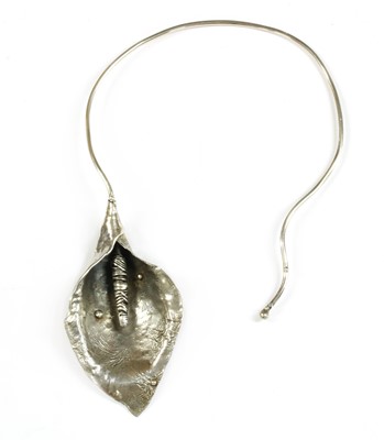 Lot 84 - A sterling silver asymmetric collar, by Gabriella Lane