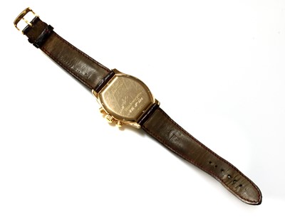 Lot 530 - A gentlemen's 18ct rose gold Girard Perregaux 'Richeville' chronograph mechanical strap watch 2710