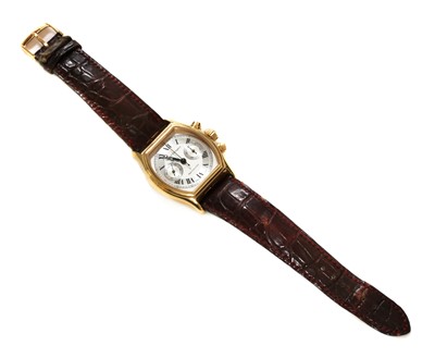 Lot 530 - A gentlemen's 18ct rose gold Girard Perregaux 'Richeville' chronograph mechanical strap watch 2710