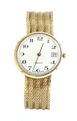 Lot 517 - A gentlemen's 9ct gold bracelet watch, c.1960