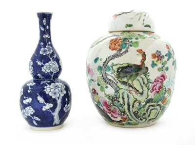 Lot 357 - A Chinese famille rose jar and cover