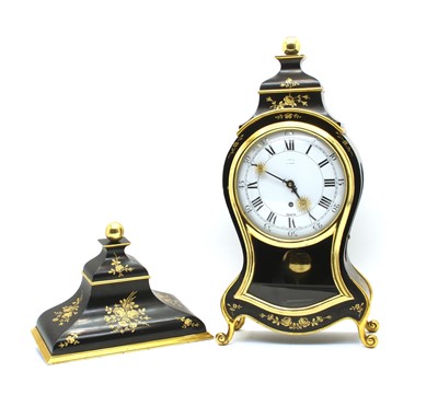 Lot 360 - A lacquered bracket clock by Zenith