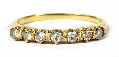 Lot 189 - A gold diamond half eternity ring